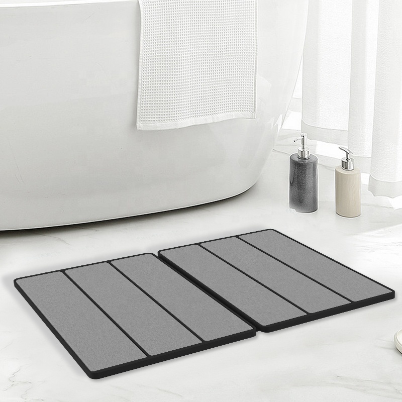 Luxury Anti-slip Diatomite Stone Bath Mat Water Absorbent