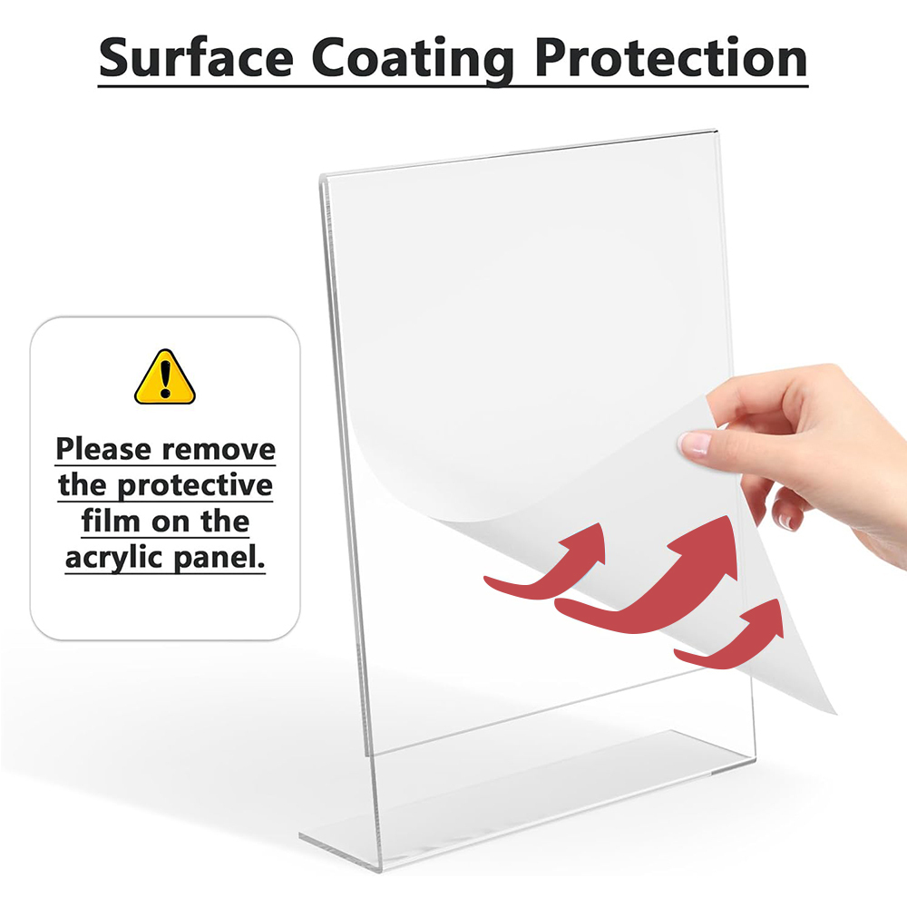 Clear L-Shaped Acrylic Table Sign Holder 2