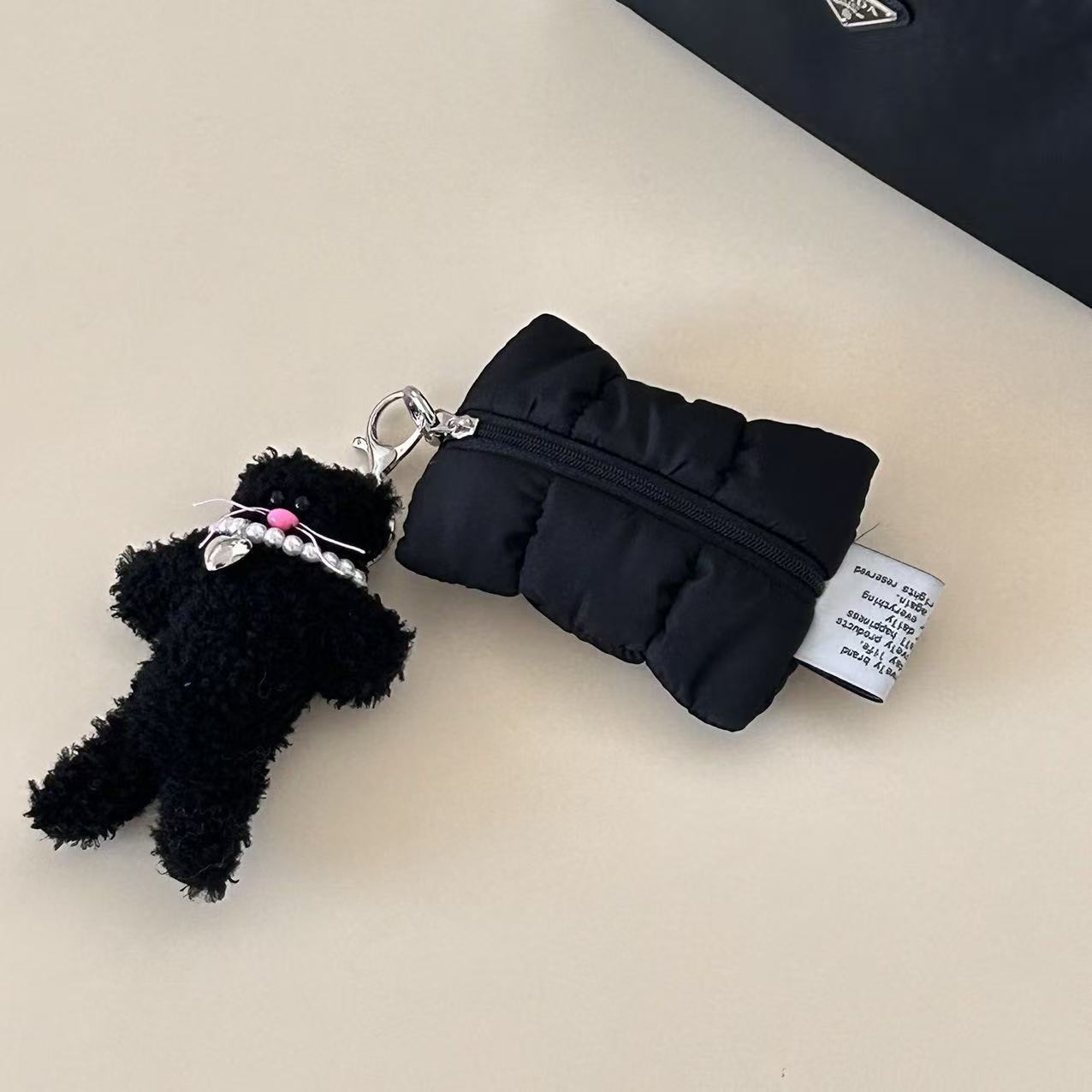 Small Nylon Cosmetic Pouch with Keychain 4