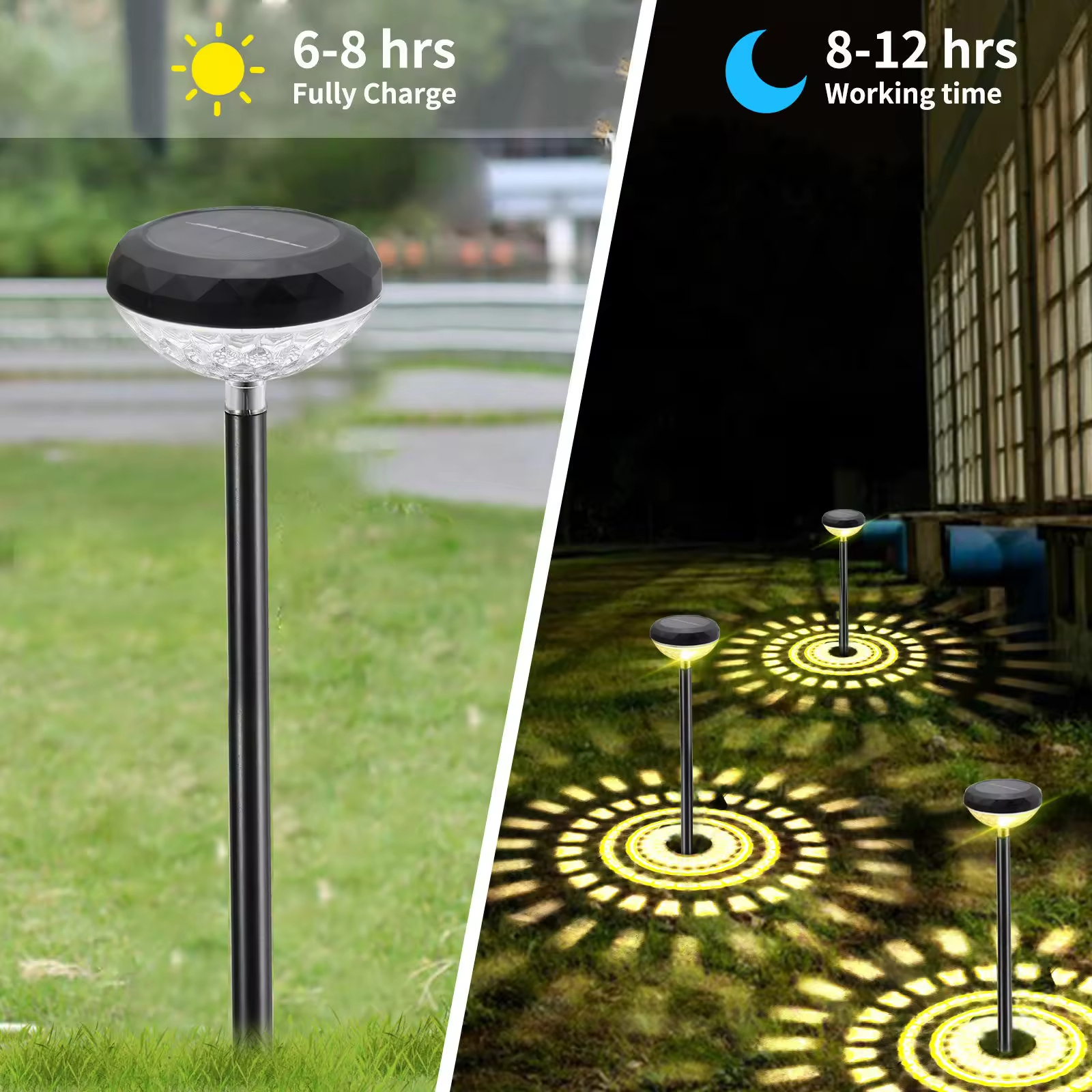 Waterproof RGB Solar Garden Stake Light 4