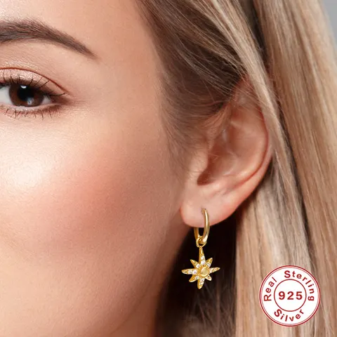 S925 Sterling Silver INS Creative Mini Eight-pointed Stars