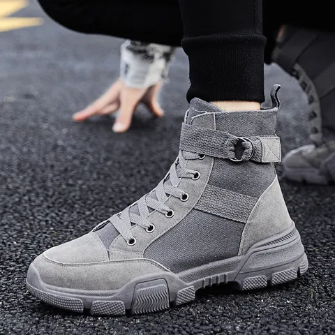 Canvas-Arbeitsstiefel mit hohem Schaft für Herren