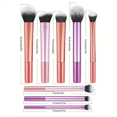 8-teiliges Make-up-Pinsel-Set in Mehrfarbig