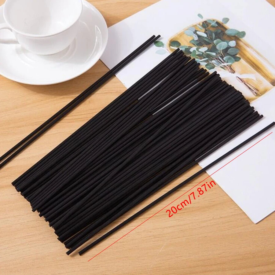 10 50 Stück Aromatherapie-Sticks Diffusor-Sticks Schwarze Duft-Diffusionsstreifen Langlebig 2