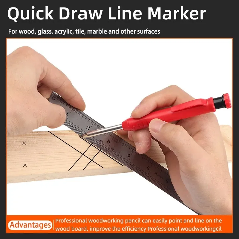 2.8mm Woodworking Marker Pencil with Sharpener 2