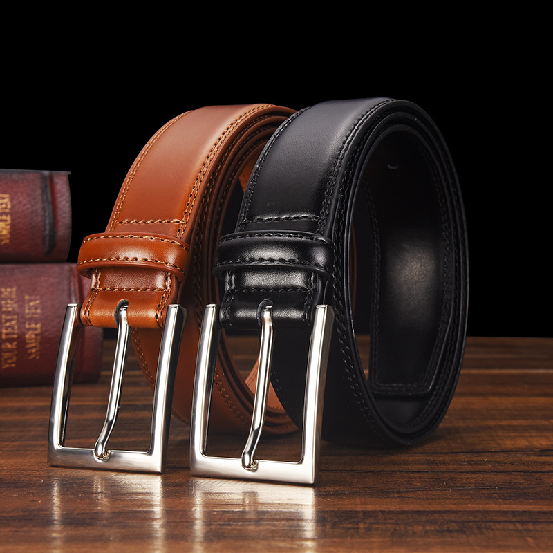 Faux Leather Men's Casual Belt with Pin Buckle 4