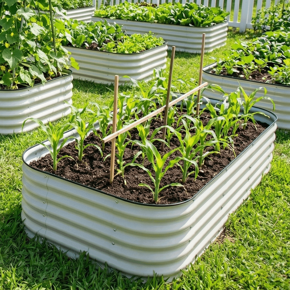 Modular Corrugated Metal Raised Garden Bed