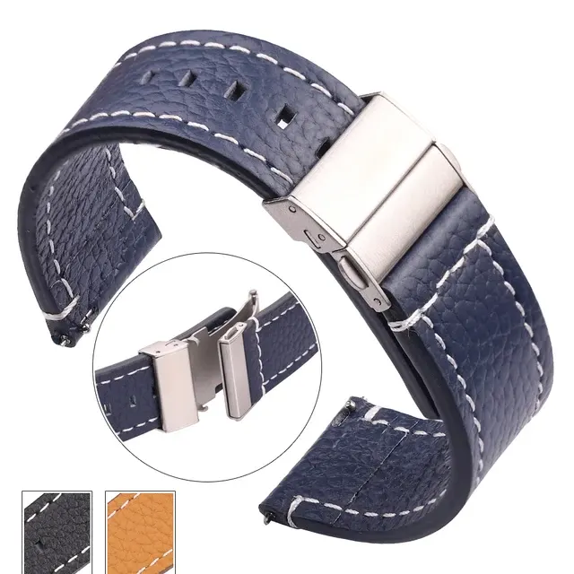Genuine Leather Watch Strap, Quick Release 1