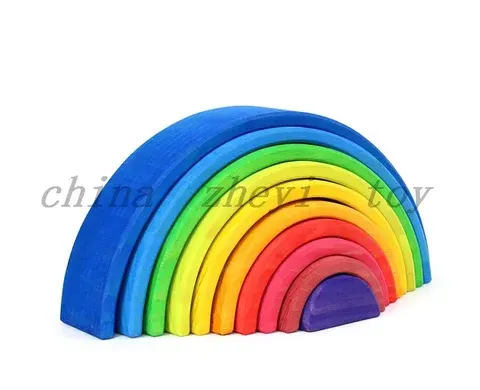 Wooden Rainbow Stacking Toy for Kids