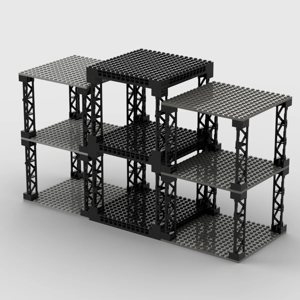 Multifunktionale Bausteine Stapelbares Mehrschichtiges Desktop-Aufbewahrungsregal Simulierte Militärbunker 16x16