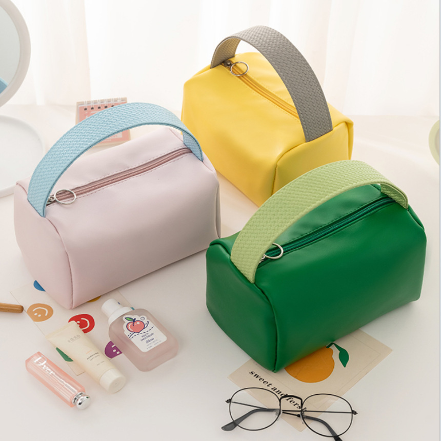 Portable Travel Large Capacity Polyurethane Pillow Cosmetic Bag 2