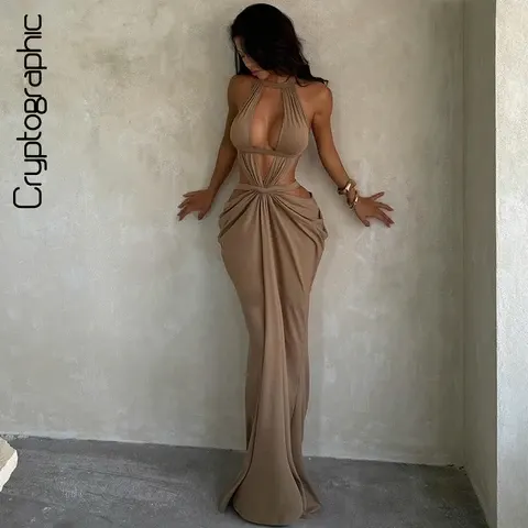 Halter Neck Evening Dress