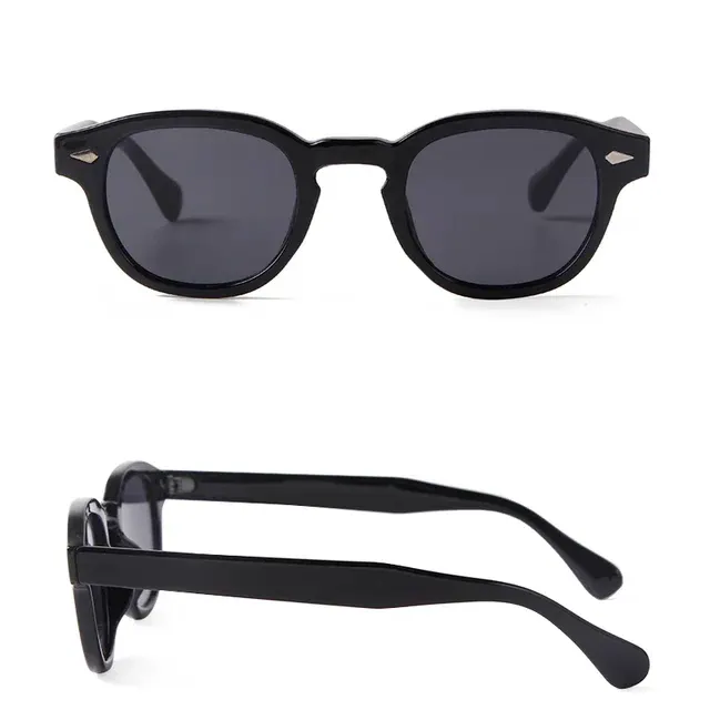 Retro Runde Sonnenbrille mit Blauem Farbverlauf 2