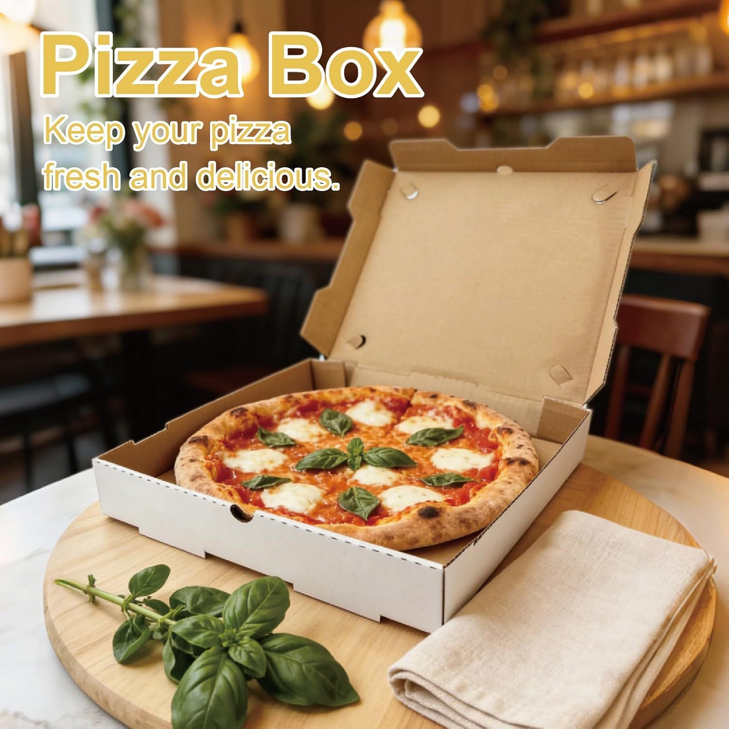 Printed Corrugated Pizza Delivery Boxes 10-14 Inch 4