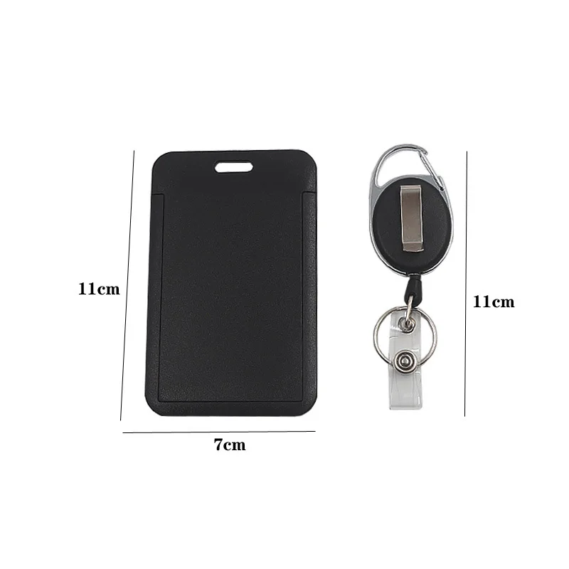 Retractable Black Work Card Holder 2