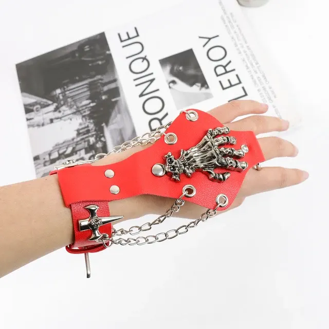 Gothic Leather Bracelet 2