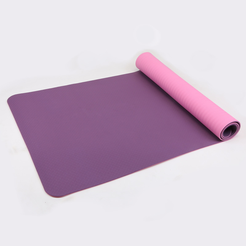 Two-Tone TPE Yoga Mat with Stripes 4