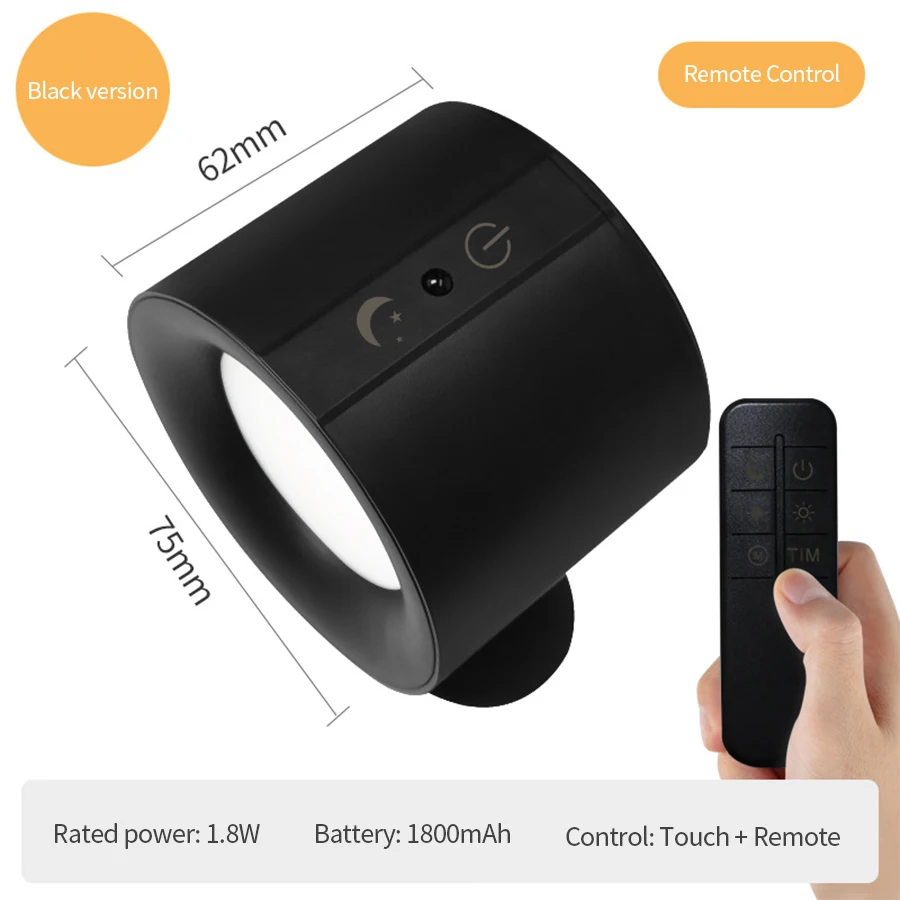 Touch Wall Light 360 Rotatable 3 Colors 4