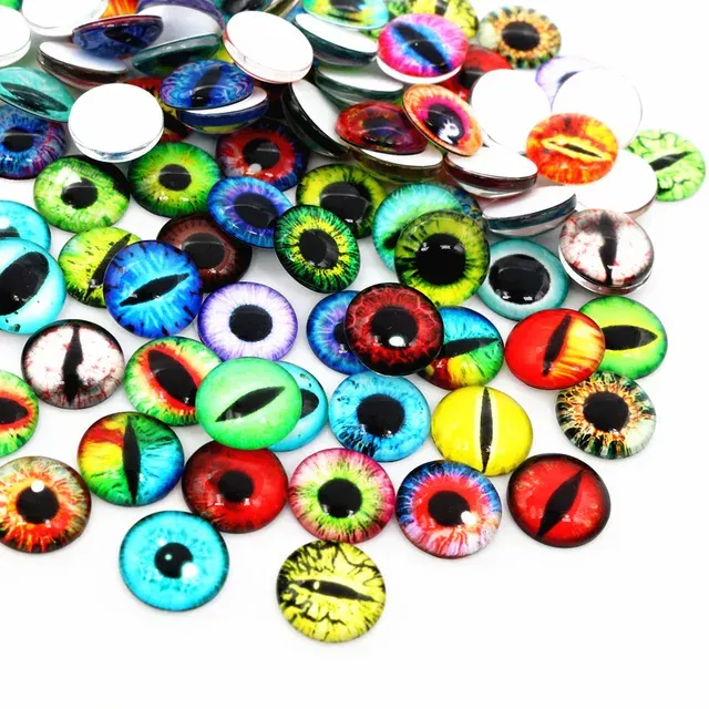 Glass Cat Eye Cabochons, 6-12 mm 3