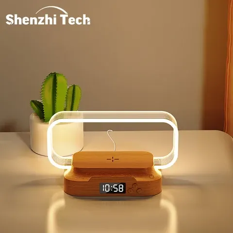 LED-Tischlampe mit Uhr