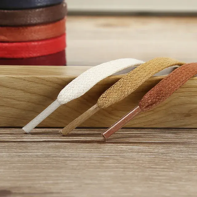 Flat Waterproof Waxed Leather Shoelaces 4