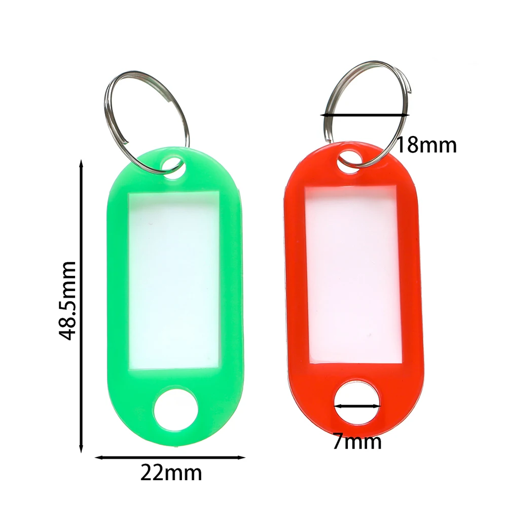 Colorful Plastic Keyrings With Name Tags 2