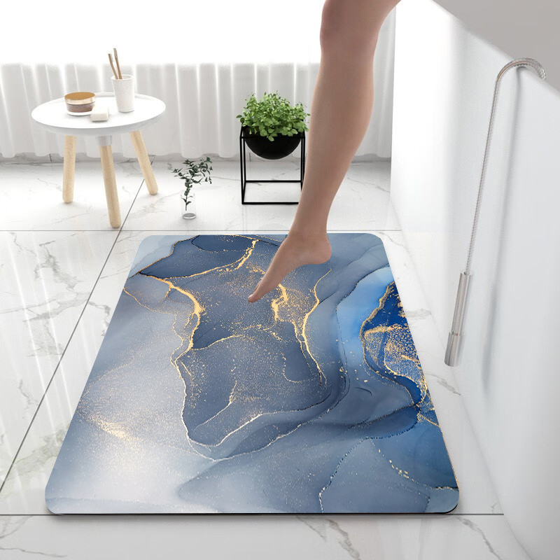 Printed Diatomite Bath Mat Eco-Friendly Durable Machine Washable 2