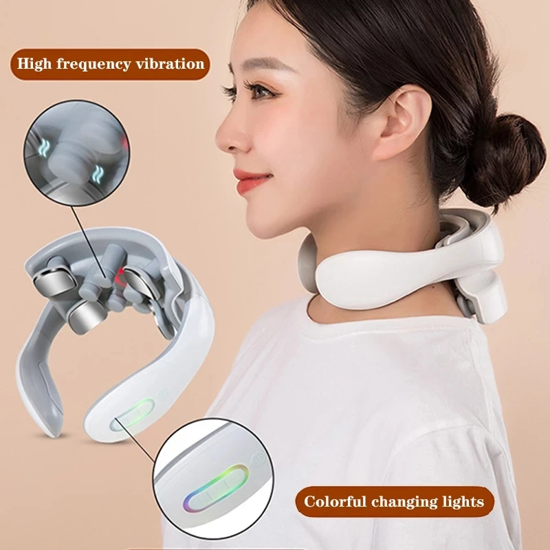 TENS Puls-Nackenmassagegerät Niederfrequenz-Puls Smart Elektrisches Kabelloses Halswirbelsäulen-Massagegerät Tragbar 3