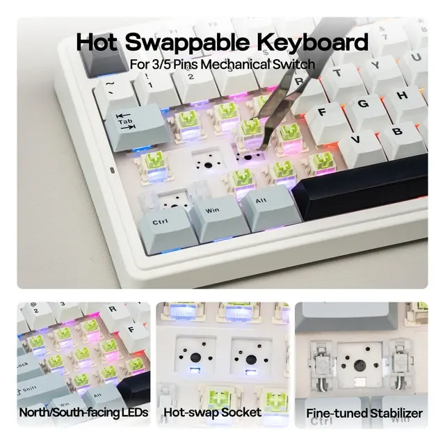 75% Hot-Swap Bluetooth Mechanical Keyboard 3