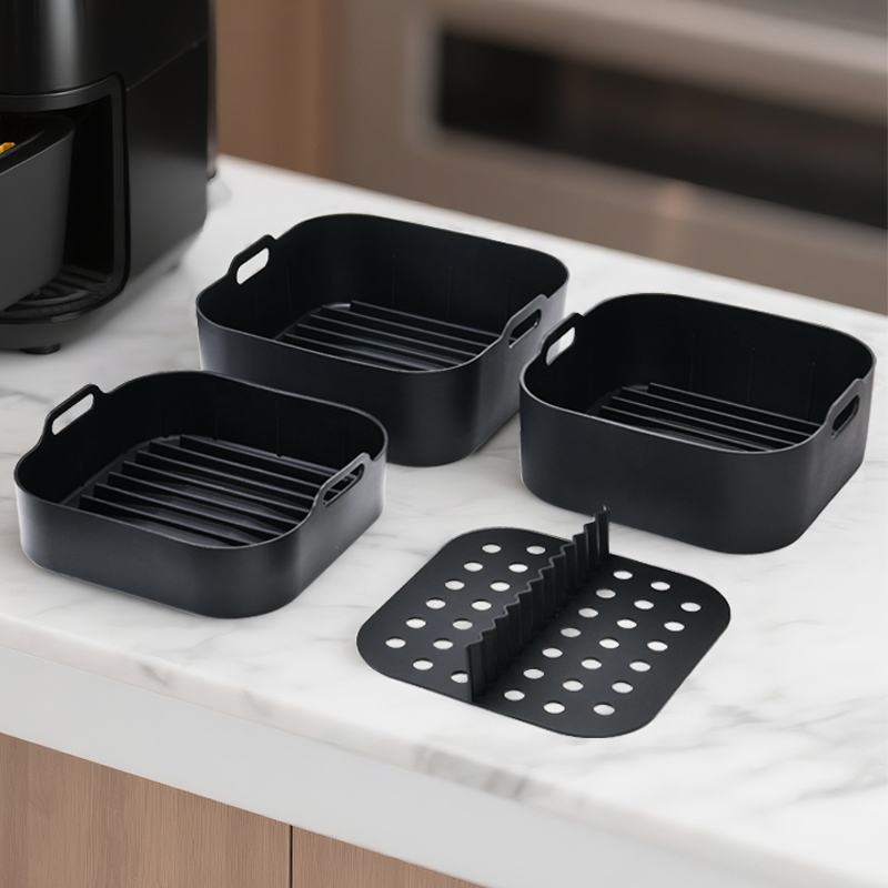 Reusable Square Silicone Air Fryer Liner 3