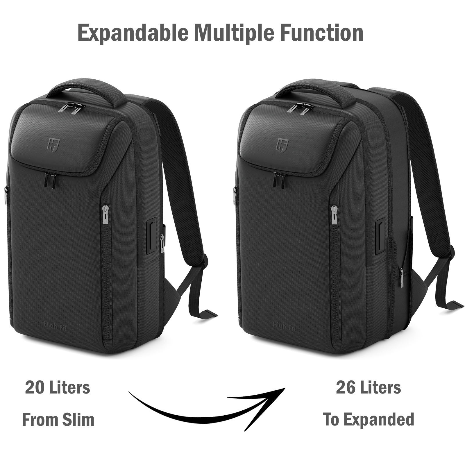 Large Waterproof Nylon Laptop Backpack 2