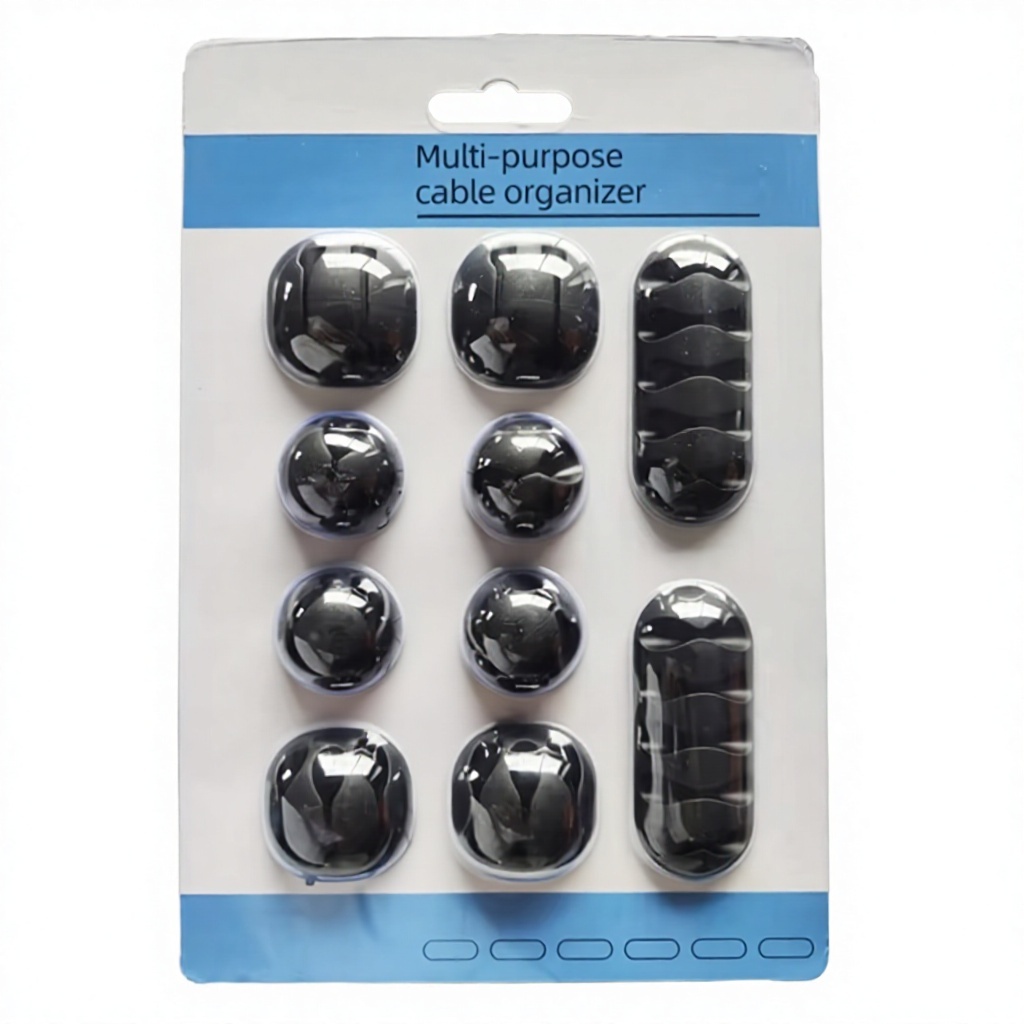 10-Piece Silicone USB Cable Organizer Clips 3