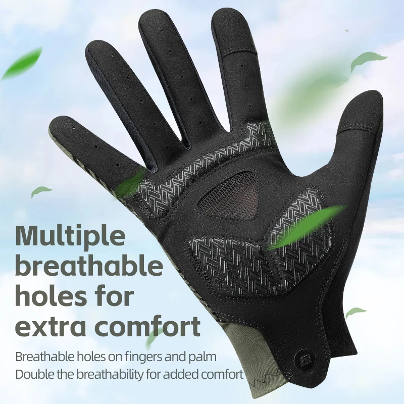 ROCKBROS Fahrradhandschuhe Frühling Sommer Handschuhe Touchscreen Anti-Rutsch-atmungsaktiv MTB 2