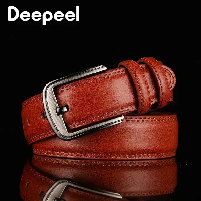 Men's Genuine Cowhide Leather Dress Belt 4