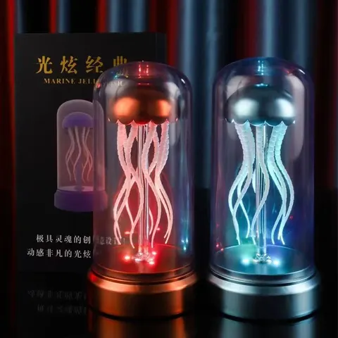 Mechanical Jellyfish Music Box Singing Ornaments Luminous Ambience