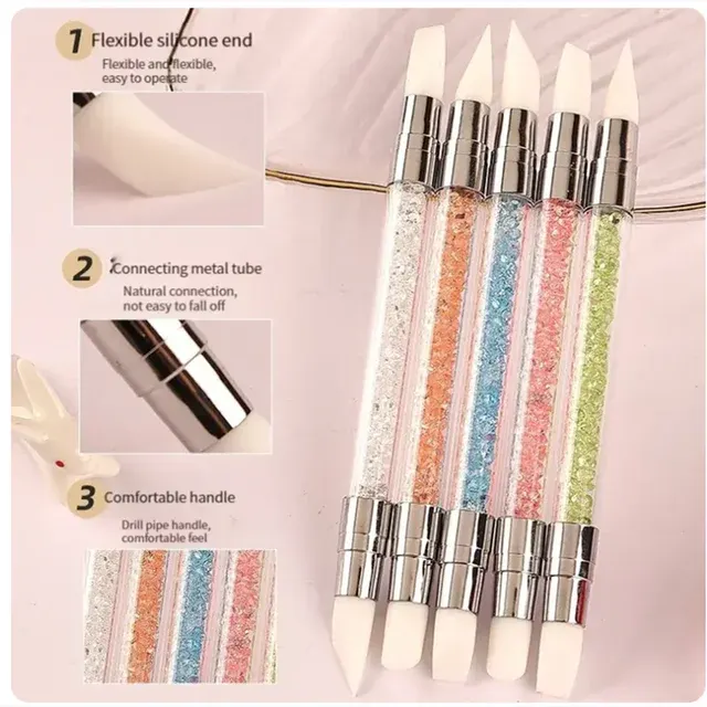 Doppelkopf-Silikonstift für Nail Art 4