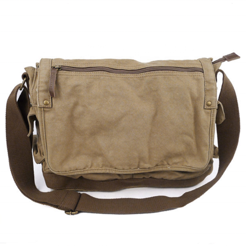 Vintage Men Strong Canvas Messenger Sling Crossbody Shoulder