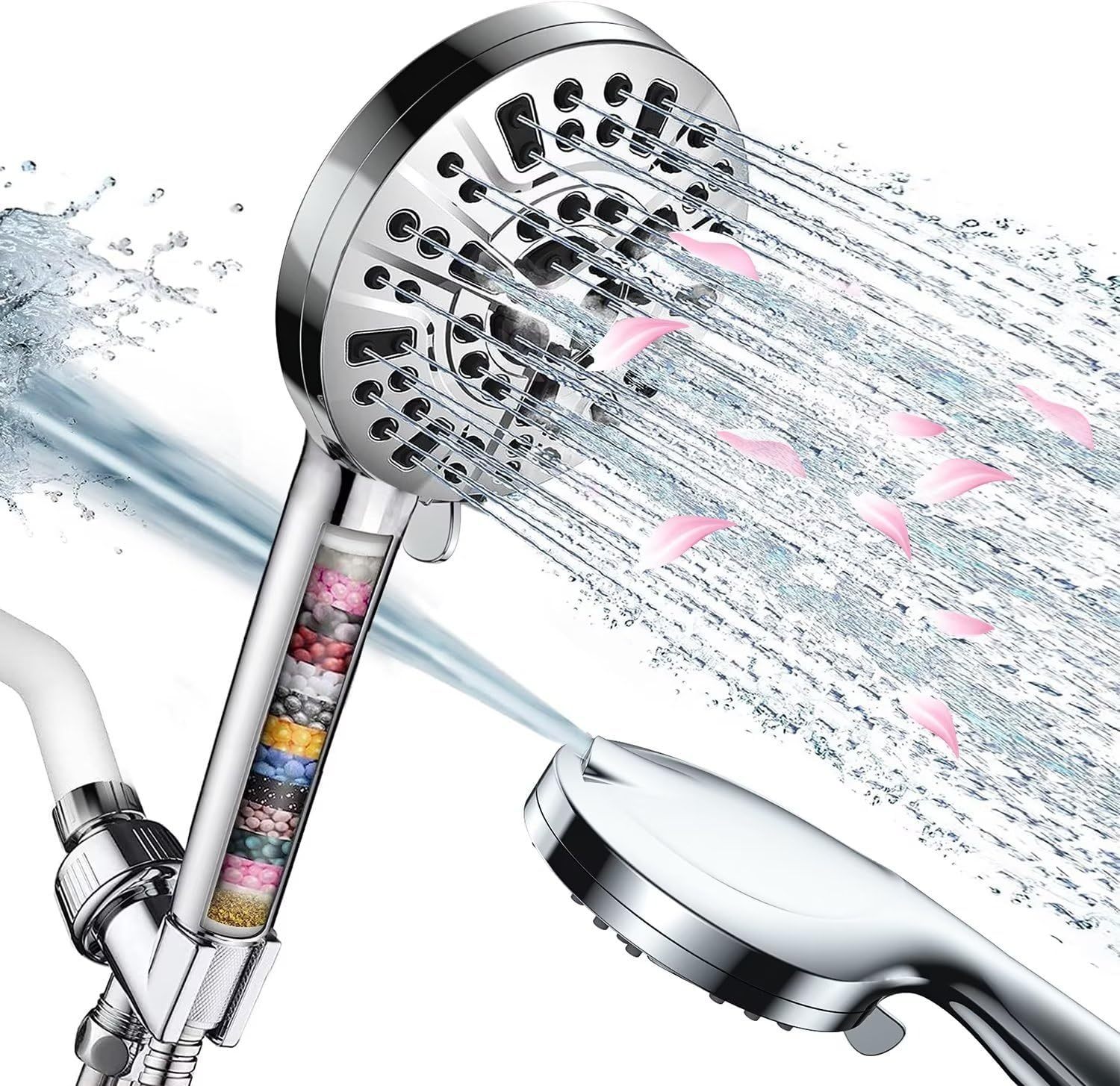 Mineral 9-Mode Rain Jet Powered Shower Head With