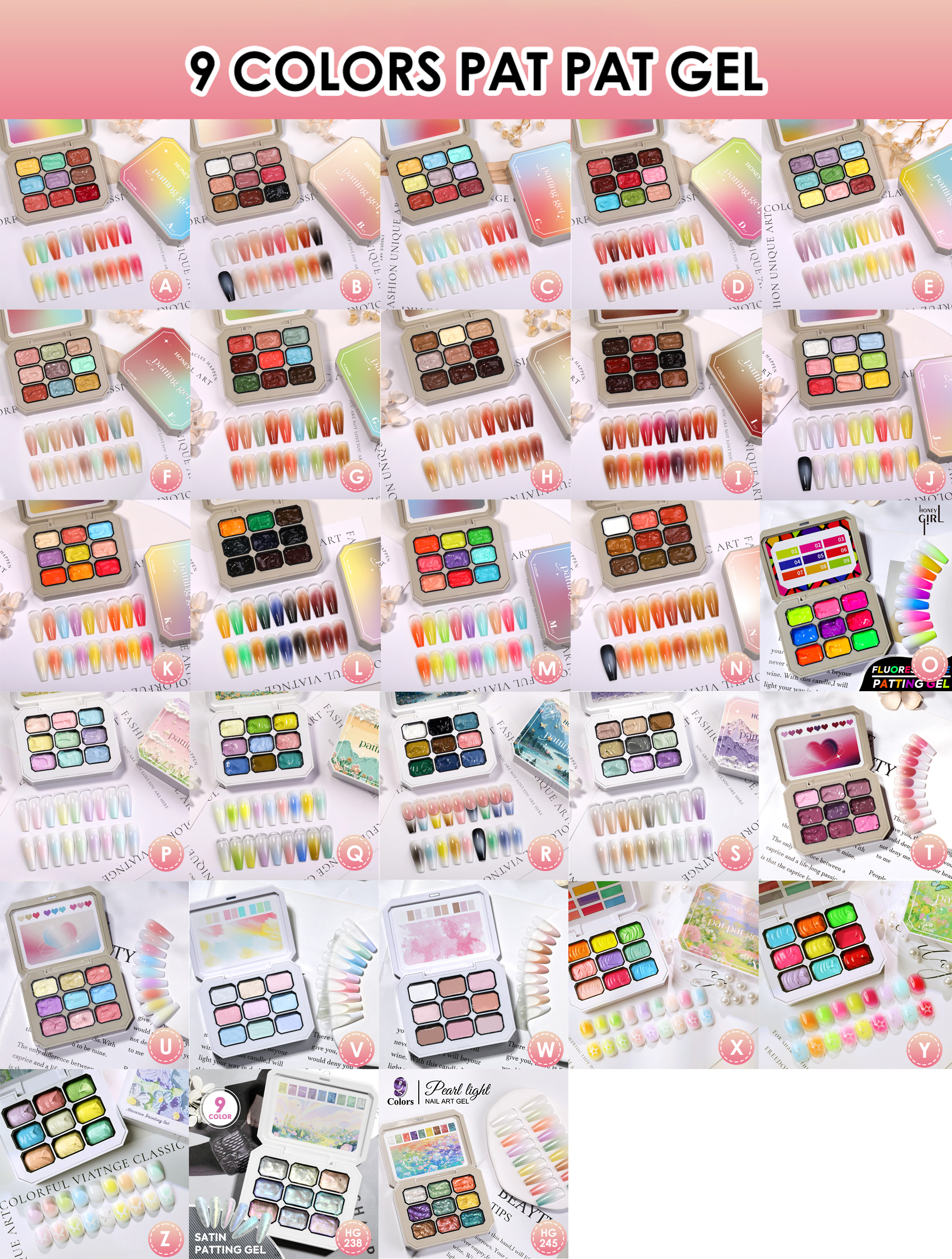 DIY UV Gel Palette, 26 Designs 2