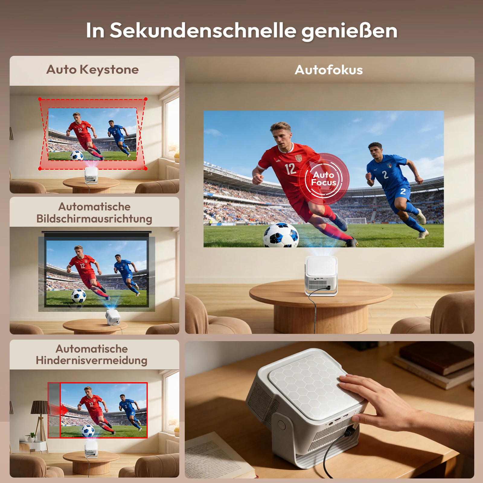 XGODY Gimbal 7 Projektor 900ANSI 8K 2GB+16GB Android 3