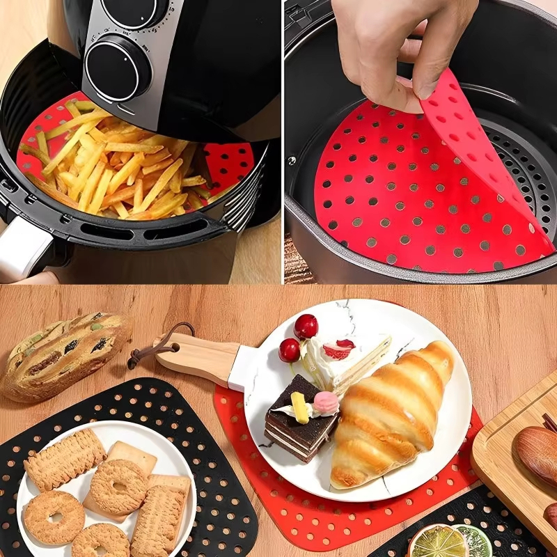 Perforated Silicone Air Fryer Mat 4