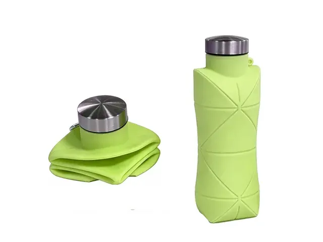 Collapsible Silicone Travel Water Bottle 20oz 600ml Reusable 4