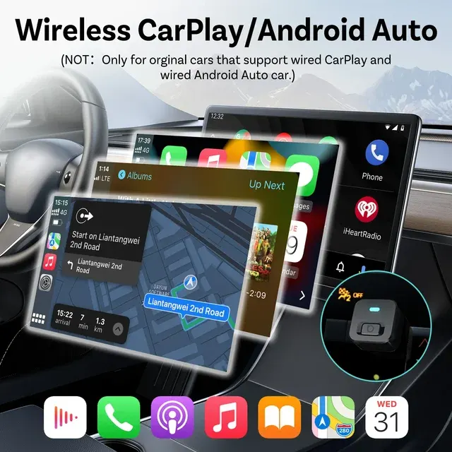 Wireless CarPlay Android Auto Mini Adapter 3