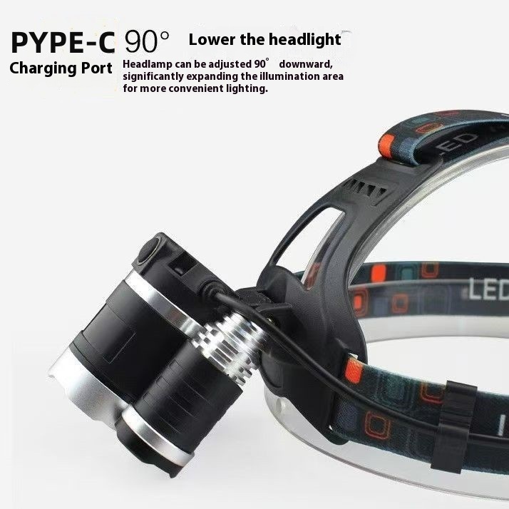 USB Rechargeable T6 High Power LED Headlamp Three 3