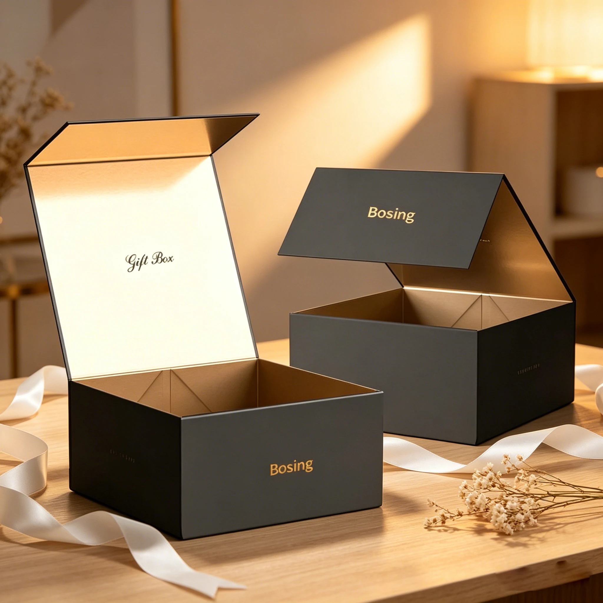 Magnetische Faltbox aus Karton Luxus Geschenkbox