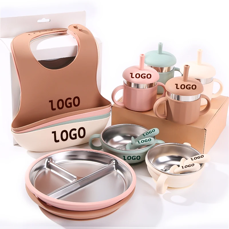 Modern Silicone Baby Feeding Set BPA-Free Eco-Friendly Durable