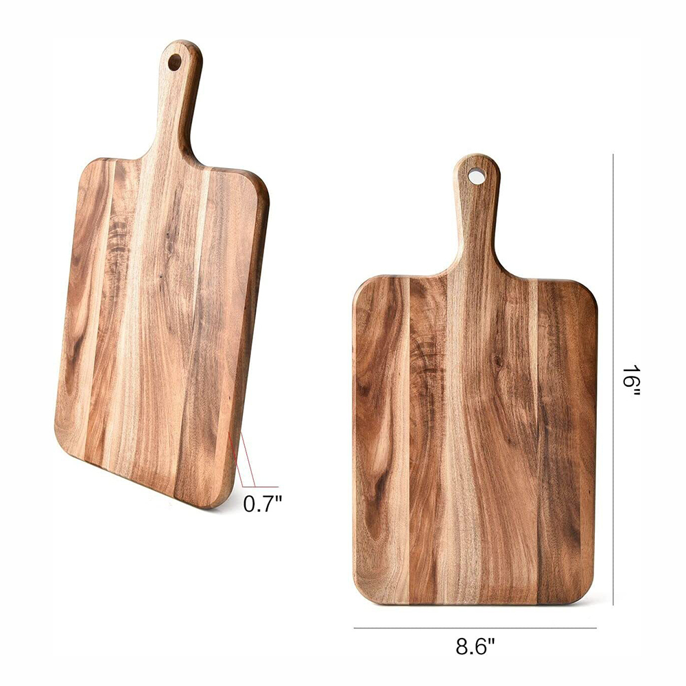 Acacia Wood Cutting Board With Handle Chopping for 2
