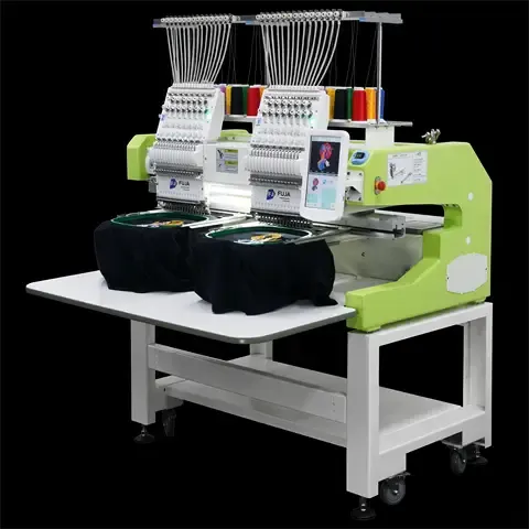 Doppelkopf-Stickmaschine mit 12 bis 20 Nadeln
