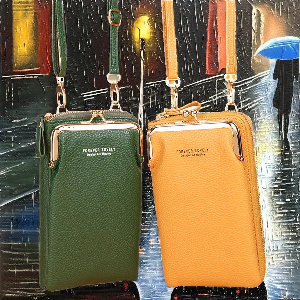 Phone Case Bag Women's PU Leather Crossbody With 2