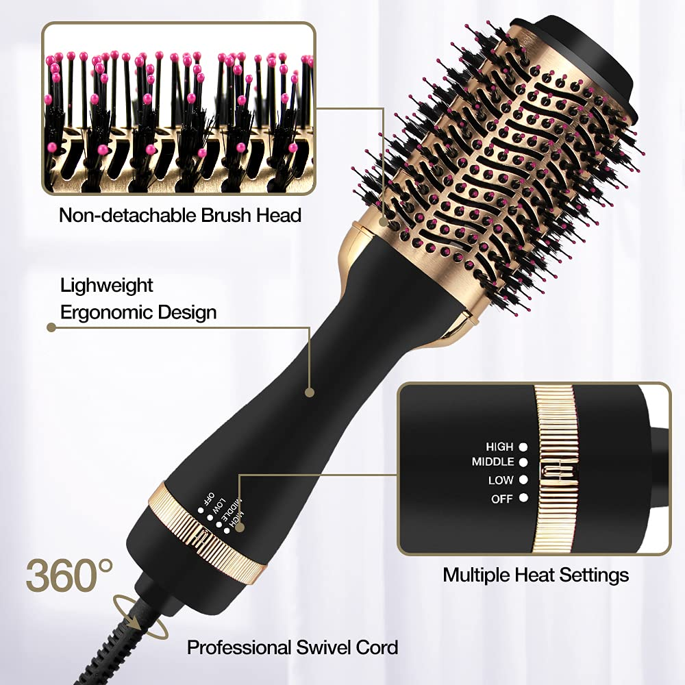 3-in-1 Hot Air Brush Hair Dryer Styler 4
